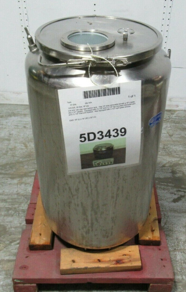 31gal Stainless Steel Single Wall Tank