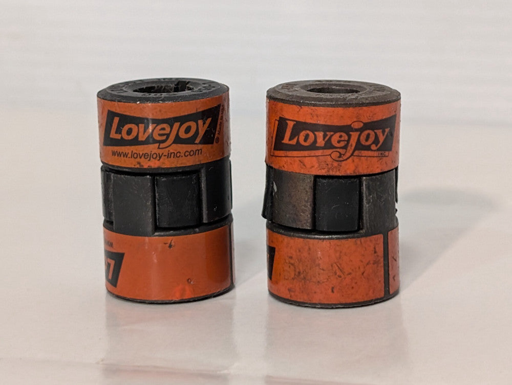Lot of 2 Lovejoy L-050 .500x.500 + .375x.4375 Coupling Pairs with Spider Inserts