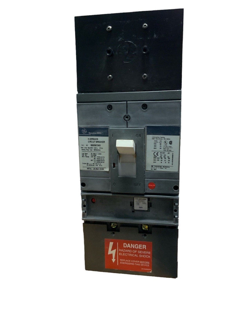 SGHA36AT0400 GE MODEL 1 3 POLE 400A 600VAC FRAME CIRCUIT BREAKER