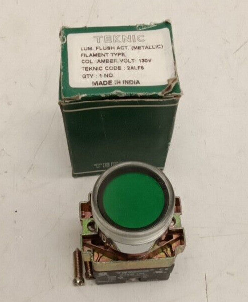TEKNIC 2ALF5 Green Illuminated Button 130 V