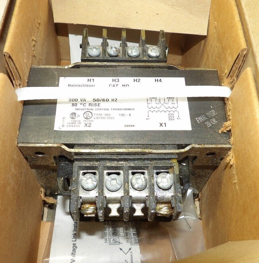 NEW P&H HARNISCHFEGER 300 VA CONTROL TRANSFORMER 240/480 HV 23/24/25 LV 75Q322D1