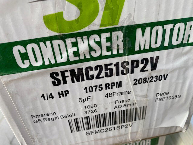 SFMC251SP2V TRP MOTOR, 1/4HP, 1075 208/230V SB (NEW)