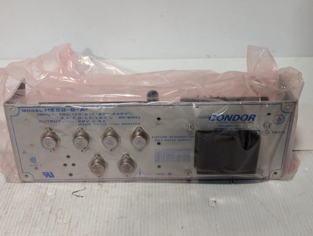 Condor HE28-6-A+ Linear/Switching Power Supply, 28V, 6A