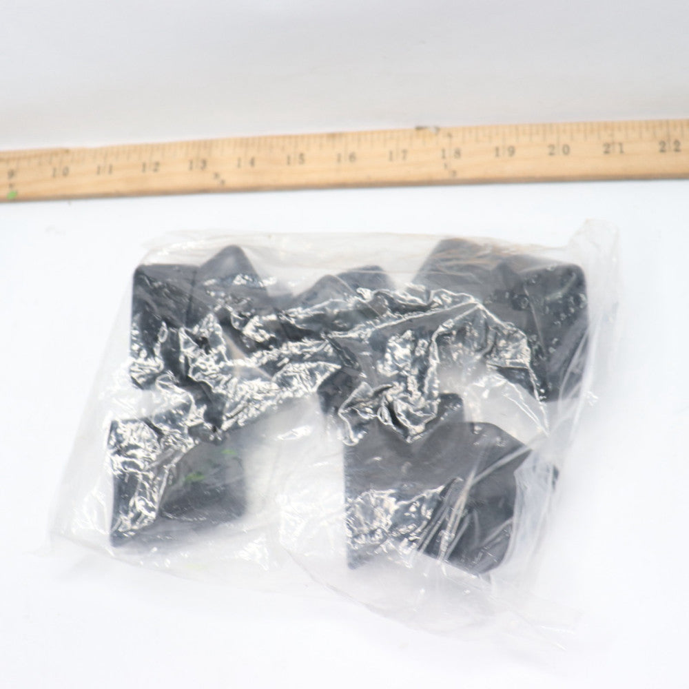 (10-Pk) Square Cap Black Plastic Vinyl 2" ID x 1" Length 99122019 VSC-2000-16