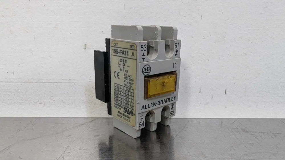 Allen-Bradley 195-FA11 Contact Block Ser A 600VAC/250VDC 10A
