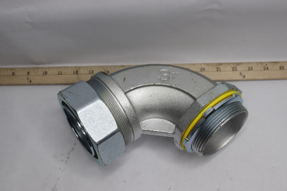 Liquid Tight Hose Barbed Galvanized Conduit Elbow 3"