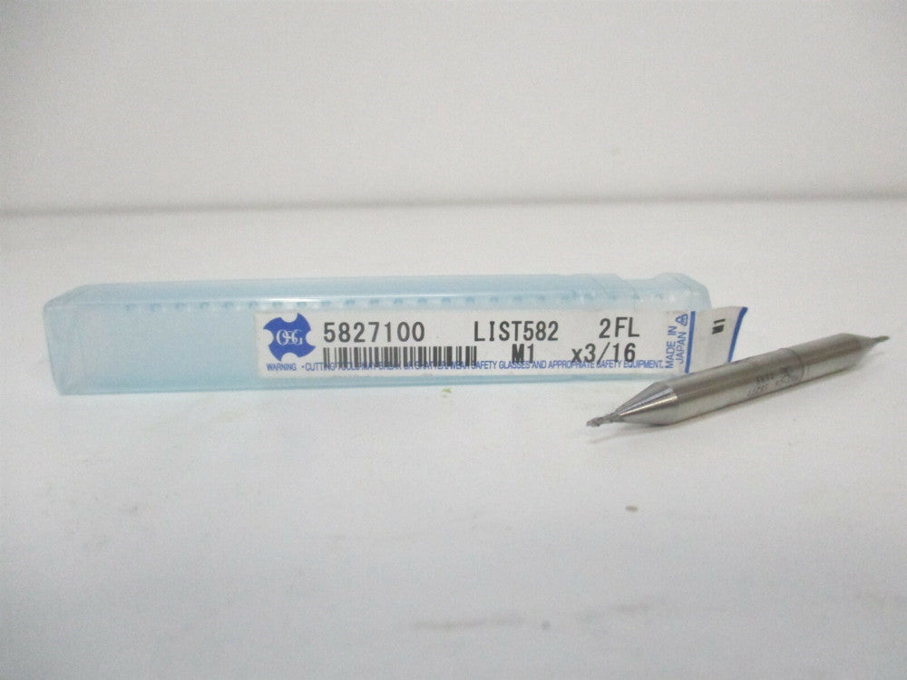 OSG (5827100) 1mm x 3/32" x 3/16" x 2-1/4" OAL 2F DE Cobalt Square End Mill 
