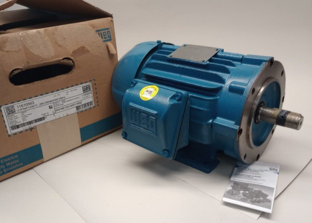 Weg 00218ET3E145TC-W22 Electric Motor 3ph 2hp 230V/460V 1755rpm 11610563