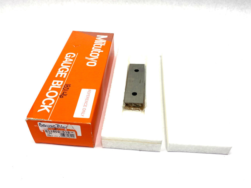 Mitutoyo 611802-516 Rectangular Gage Block 125mm ASMEK/YJ
