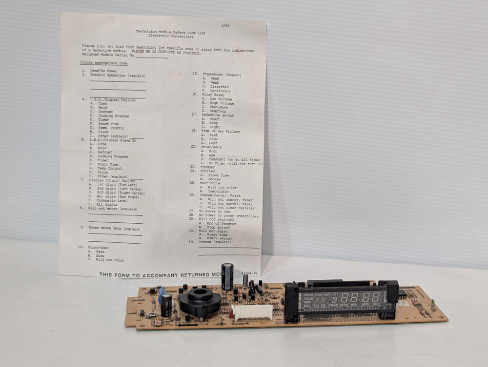 Robertshaw Controls R0163222/ 9-210-2 oven controller PCB board 024-00152 01
