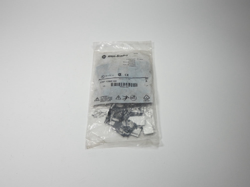 *Lot of 10* Allen-Bradley 800F-12WE100 Legend Plate Frame Ser.A 30 x 50MM - N...