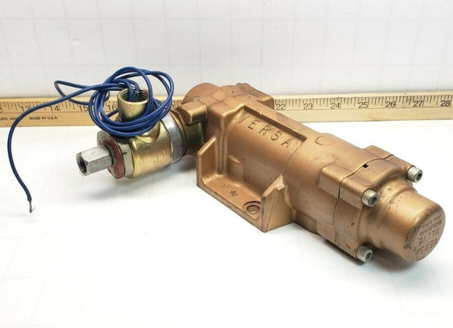 Versa Pneumatic 3 Way Directional Valve 1" Body 75 PSI 120V  VGS-3712-H-S-XX-10