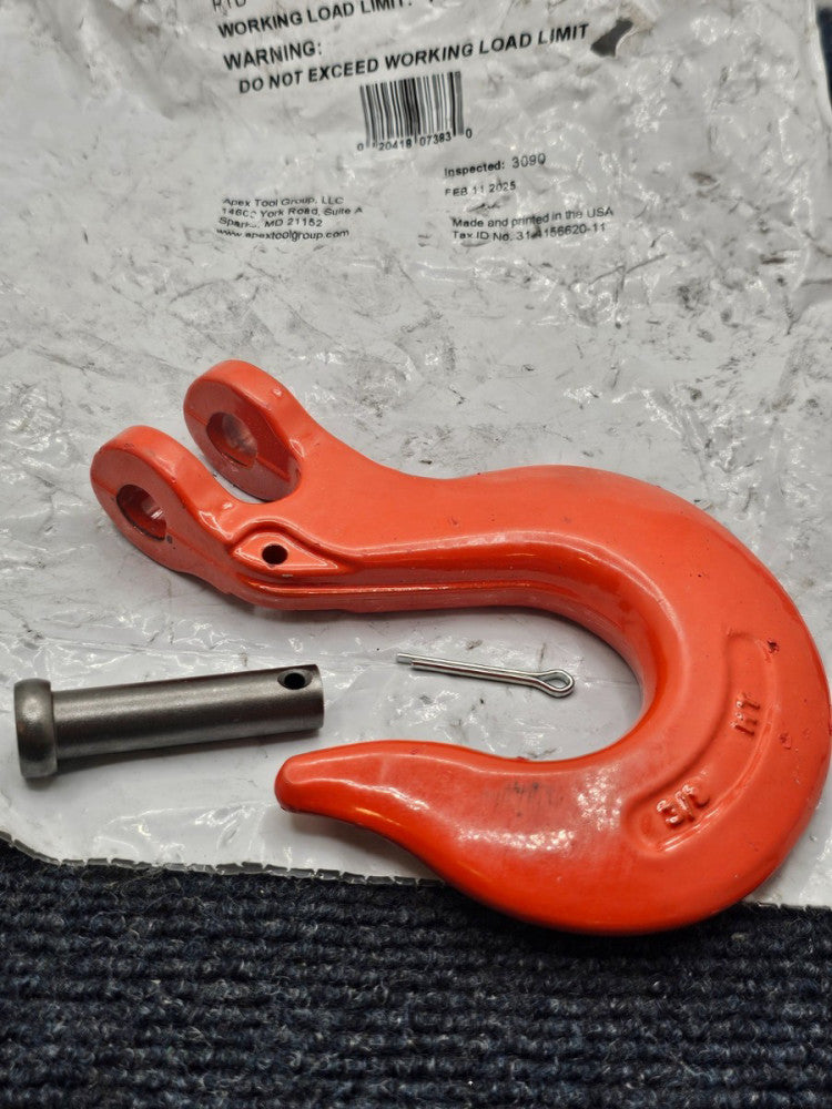 Campbell 440-3515 3/8" Alloy Clevis Slip Hook FORGED USA 7100 LB WLL Orange