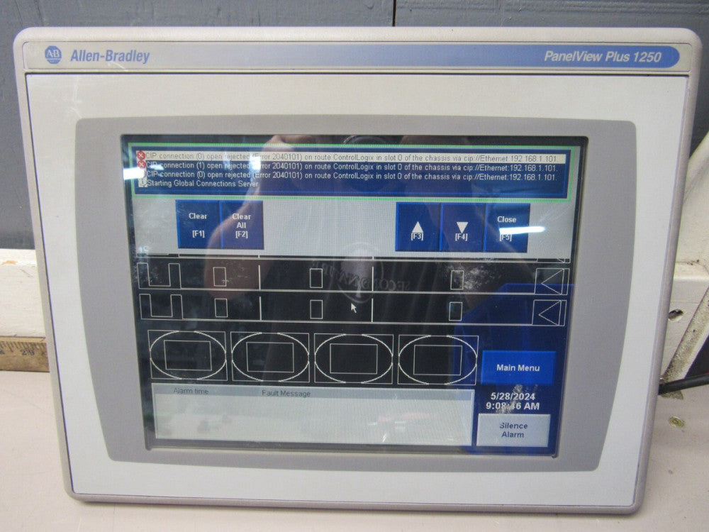 ALLEN BRADLEY PANELVIEW PLUS 1250 2711P-T12C4D1 SER-A USED TAKEOUT FINGERWEAR !!