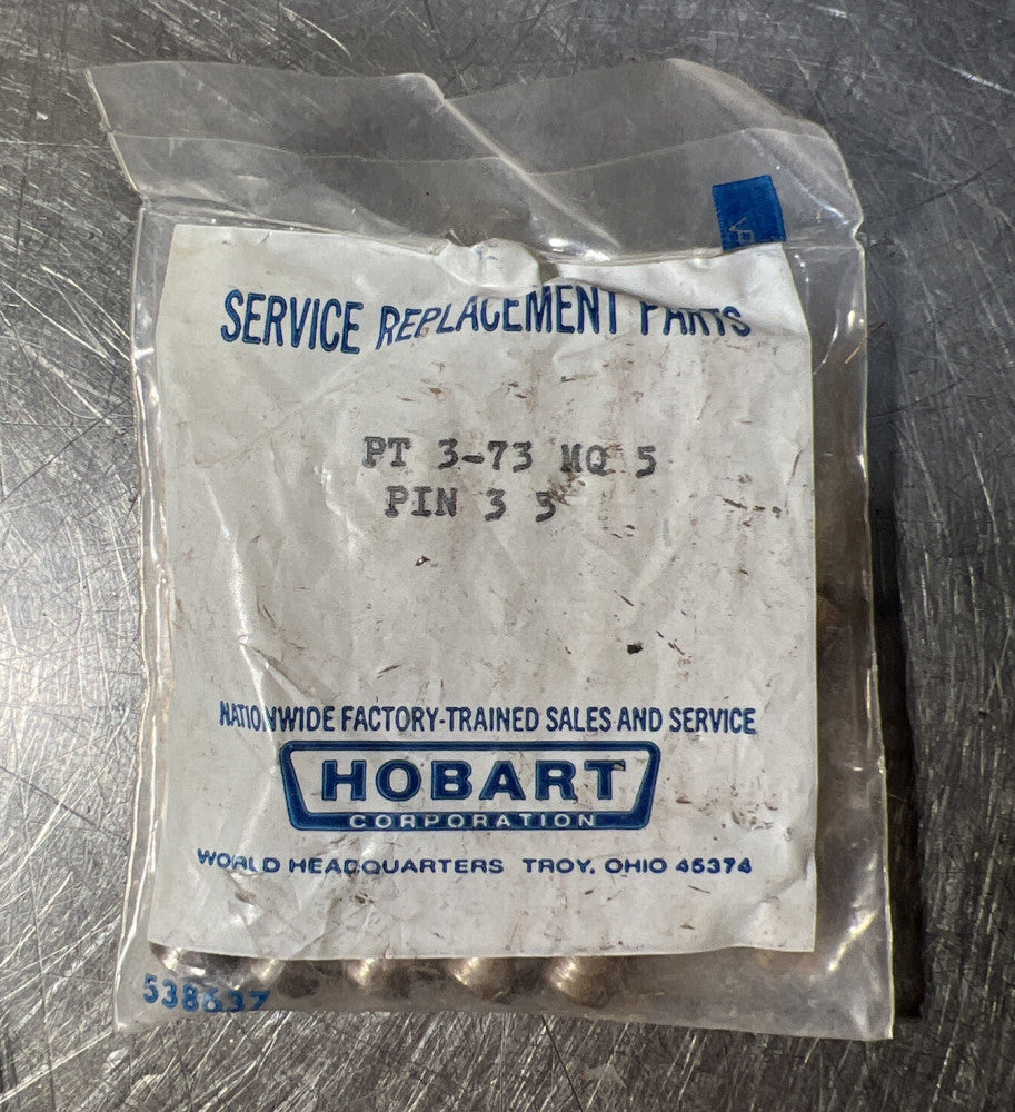 Nos Surplus Hobart PT 3-73 MQ 5 PIN 3 3. Bag Of 5 Pieces