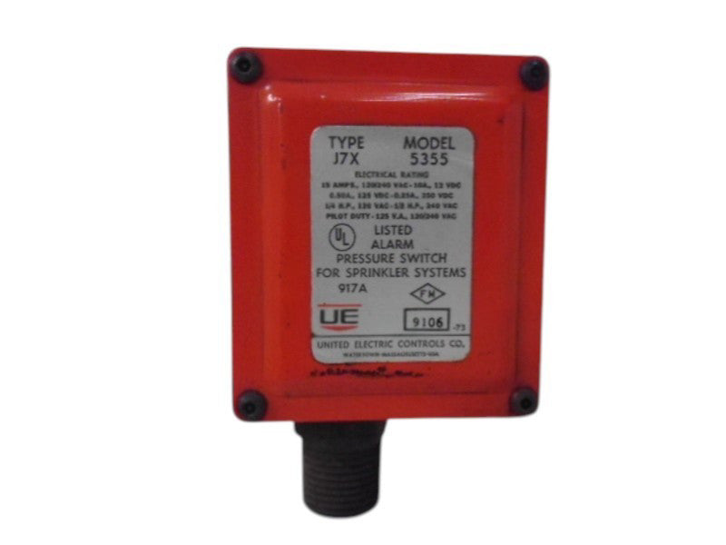 UNITED ELECTRIC J7X-5355 SPRINKLER ALARM SWITCH UNMP