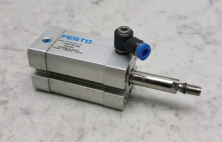 Festo AEN-16-20-A-P-A Compact Pneumatic Air Cylinder 20mm Stroke 16mm Piston Dia