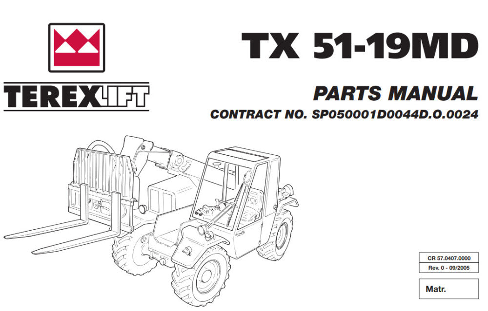 Terex Genie JLG Telehandler TX51-19M Telehandler 07.0703.0604 Wiring Harness [B2
