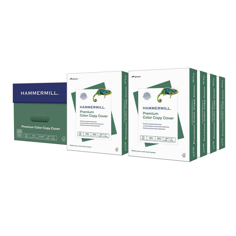 Hammermill Cardstock, Premium Color Copy Cover, 80 lb, 8.5 x 11-8 Pack (2,000 Sh