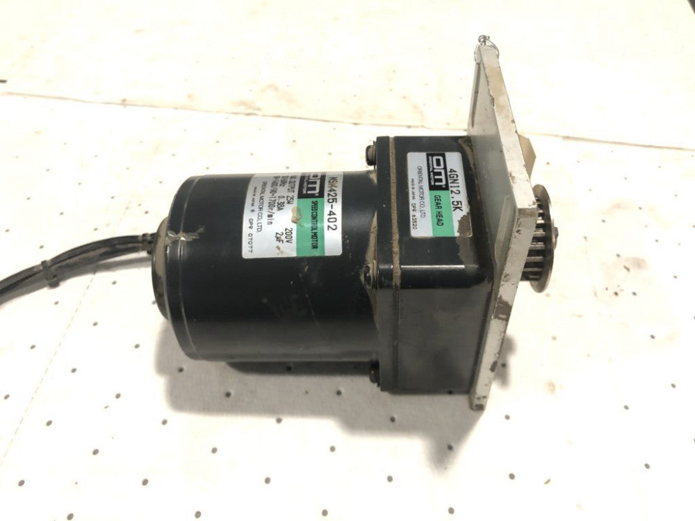 Oriential Motor Parallel Shaft Gear Head K Series 4GN12.5K & MSM425-402 Motor