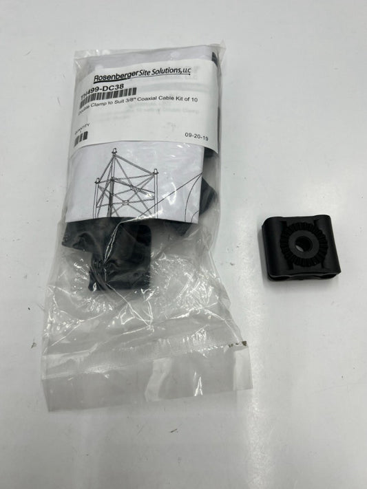 (2 Pack of 10) Rosenberger Double Clamp to Suit 3/8” Coaxial Cable TH499-DC38