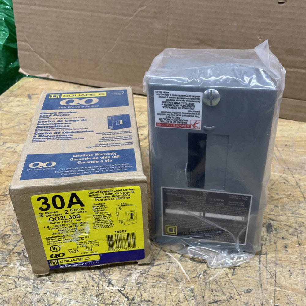 Square D - 30Amp - Load Center - QO2L30S  120/240 Volt - 1 Phase, 3 Wire - New