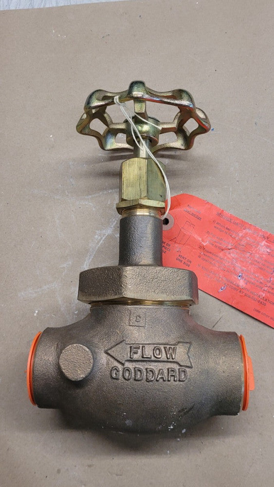 Goddard No. 202 Bronze Globe Valve 1-1/2" for Cryogenic Service 300WOG