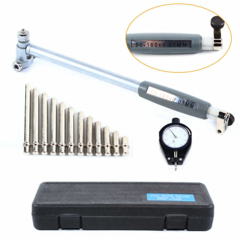 0.01mm Dial Gauge Indicator Cylinder Measuring Micrometer Metric 50-160mm