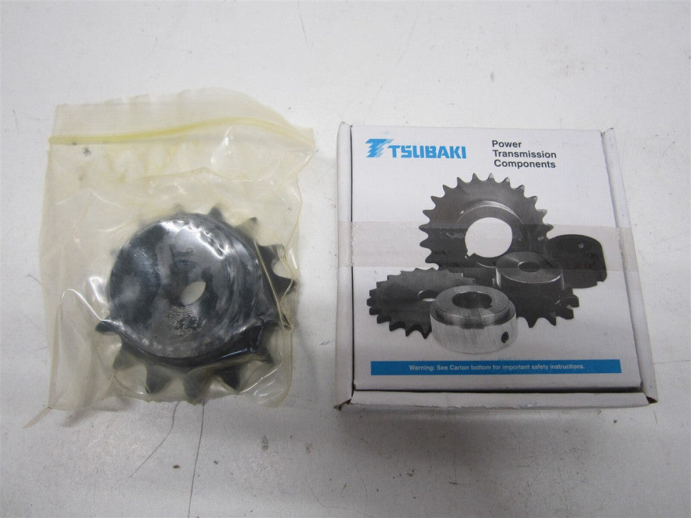 U.S. Tsubaki (40B15) 1/2" x 1-1/4" x 1.813" 15 Teeth Plain Bore Sprocket 