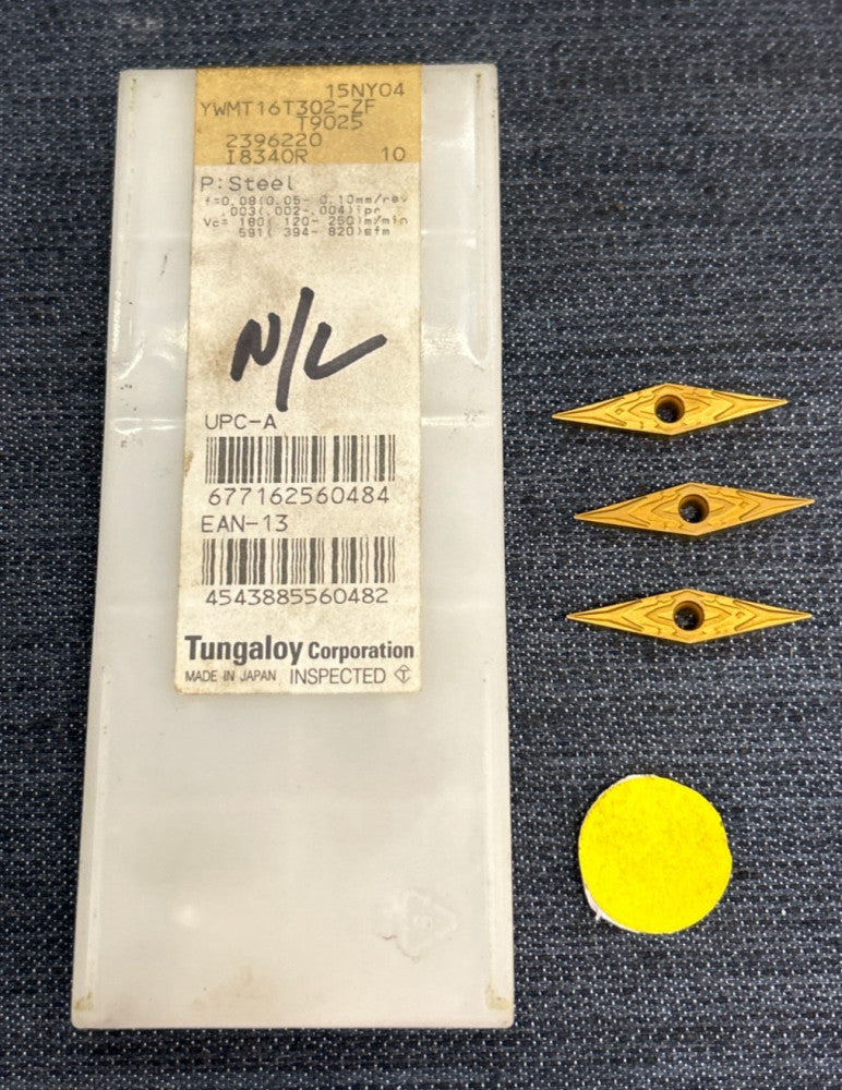 TUNGALOY TURNING DRILL INSERT YWMT 16T302-ZG T9025  LOT OF 3