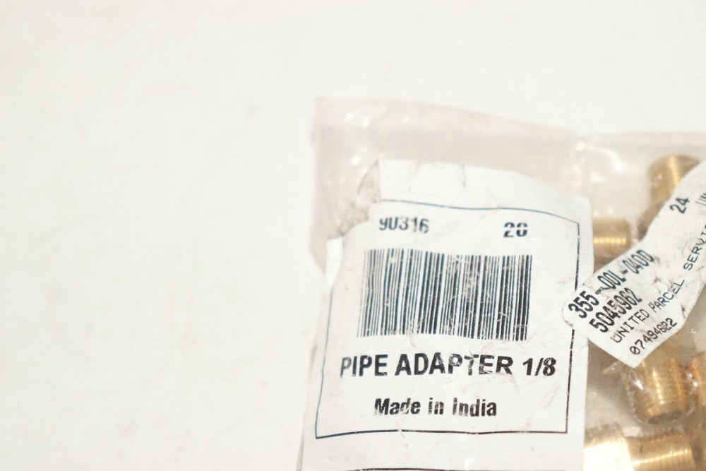 (20-Pk) Pipe Adapter Brass 1/8" 90316