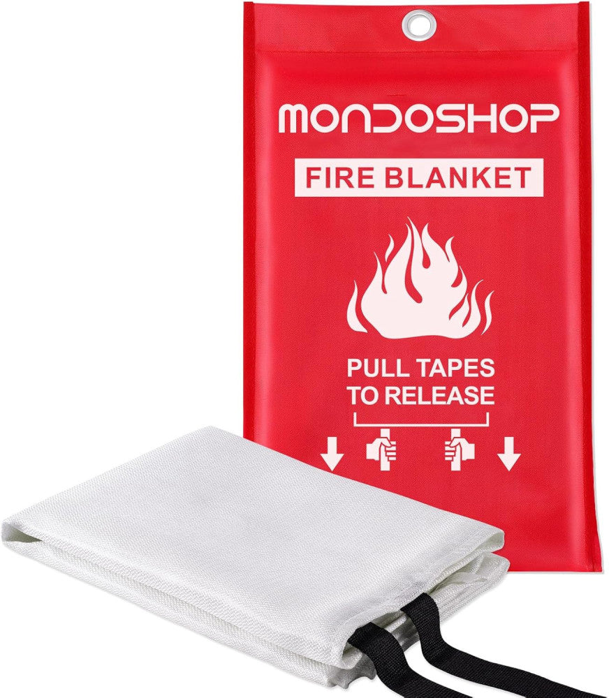 Mondoshop Emergency Fire Blankets for Home Kitchen Fiberglass Fireproof Blankets
