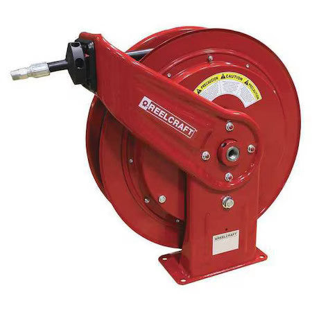 Reelcraft Pwd76075 Ohp Spring Return Hose Reel, 3/8 In Hose Diameter, 75 Ft