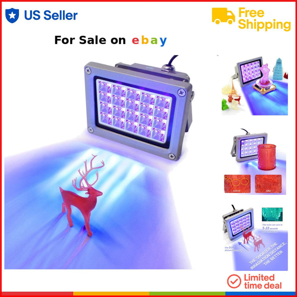 UV Resin Curing Light 20W 405nm LED for SLA DLP 3D Printer Fast Curing