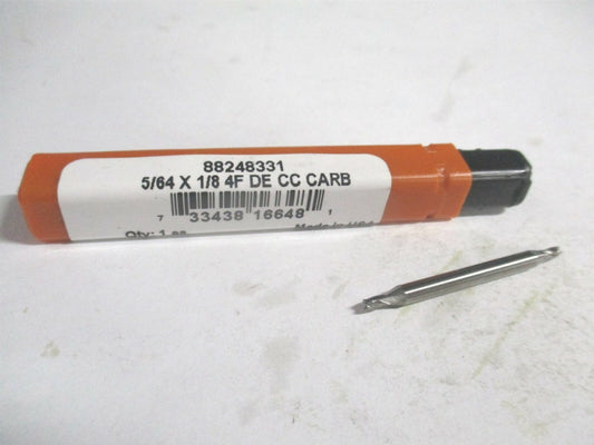 (750572) 5/64" x 1/8" x 1/8" x 1-1/2" OAL Solid Carbide 4 Flute Square End Mill 