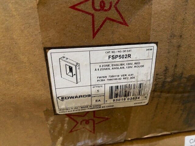 Edwards EST FSP502R Fire Alarm Control Panel – SPMX SOLUCIONES INDUSTRIALES