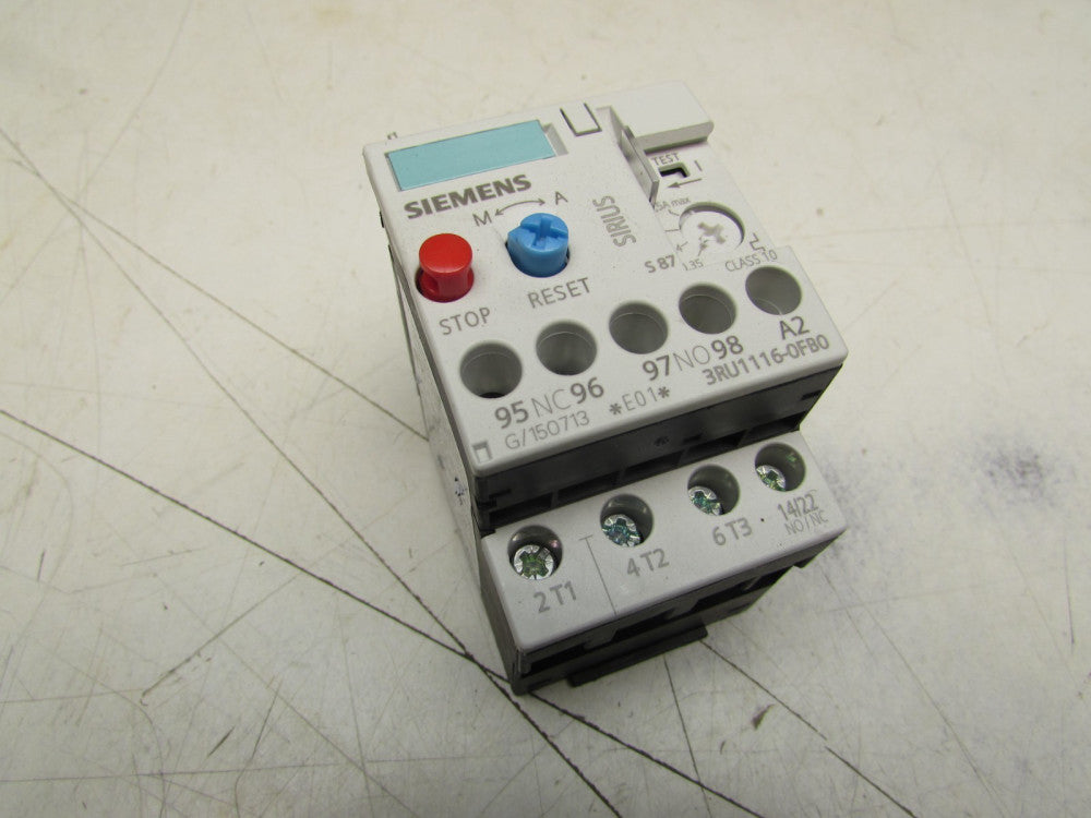 SIEMENS SIRIUS OVERLOAD RELAY 3RU1116-0FB0 .35-0.5A 600VAC XLNT CONDITION M/O!!