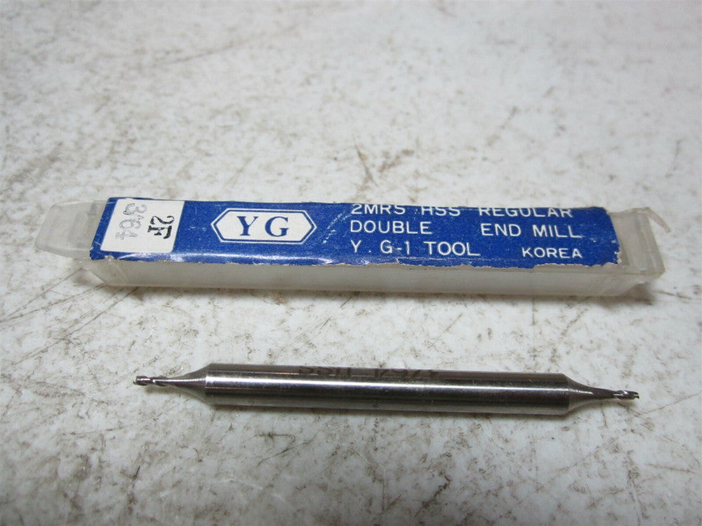 YG-1 3/64" Diameter 2MRS High Speed Steel Double End Square End Mill
