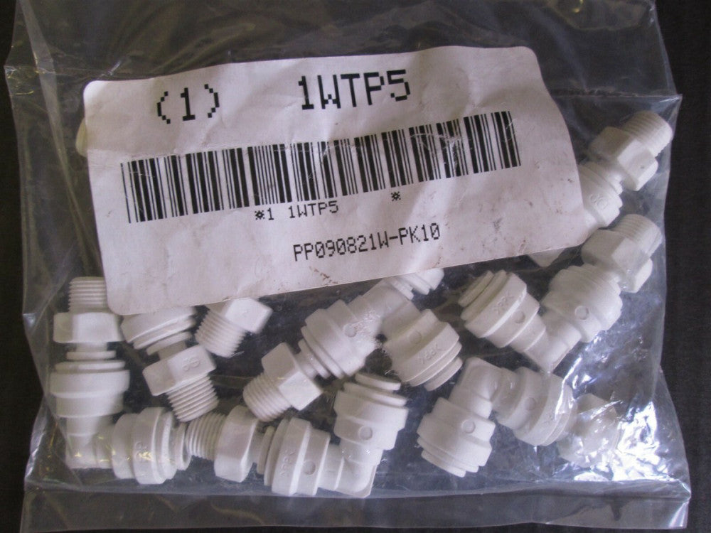 Lot of 10 John Guest 1/4" x 1/8" Tube x MNPT 90 Degrees Swivel Elbow 150 PSI NEW