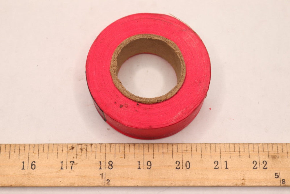 Presco PresGlo Texas Roll Flagging Tape Neon Red 1-3/16" X 150 Ft. TXRG