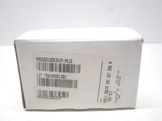 (SS5X10035-025BX) M10x1.5 Stainless Steel Grade 18-8 Set Screw - Pack of 25