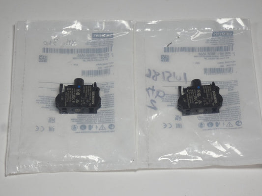 *Lot of 2* Siemens 3SU1401-1BB50-3AA0 Led Light Module 24VAC/DC - NEW Surplus!