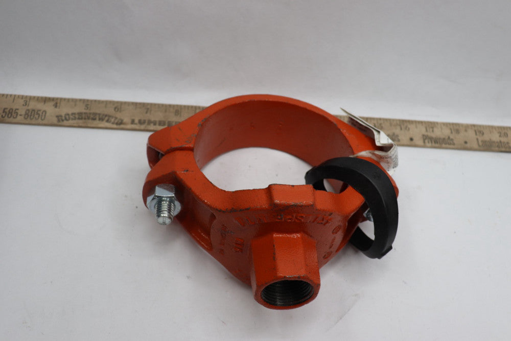 Vict. Nominal Mechanical Tee Ductile Iron Orange 4" x 1-1/2" MT40150