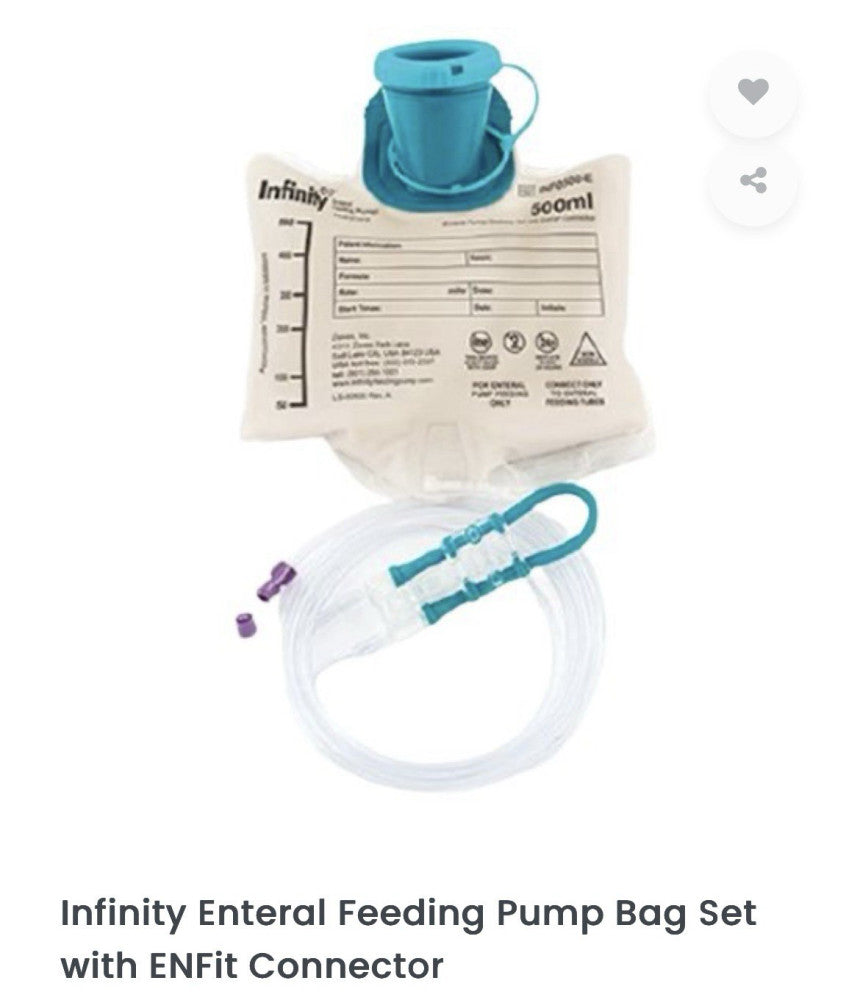 Infinity 500 Ml Enteral Pump Delivery Set with ENFit Connector