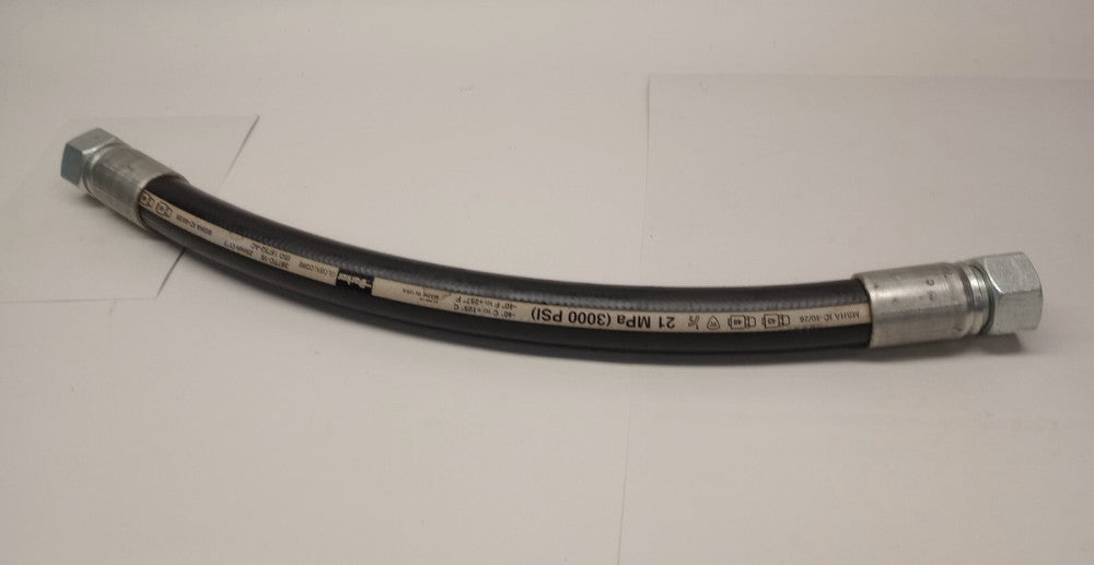Parker 387TC-16 x 18 inch Used Hydraulic 1-in Hose M36x2.0 ends 3000psi 21MPa