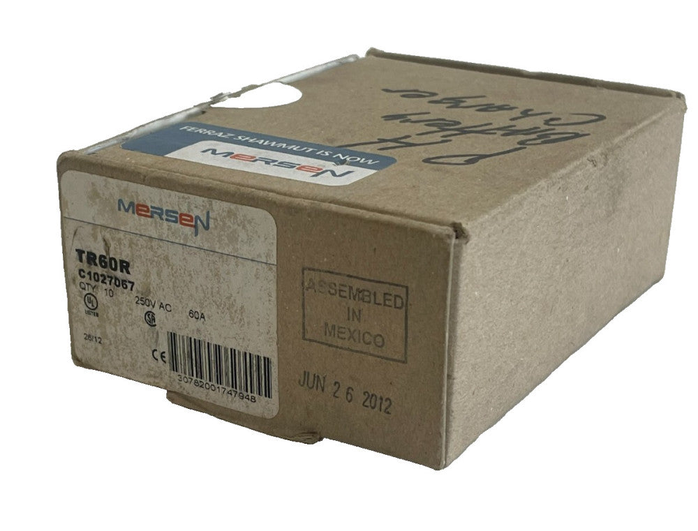 NEW FERRAZ SHAWMUT TR60R FUSES 60A 25V LOT OF 10