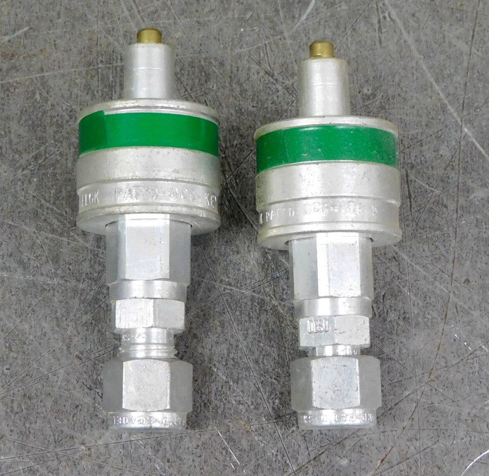 Swagelok - QC6-KEY 3 Quick Connect Fitting 3/8 in. NPT Lot of Two (2)