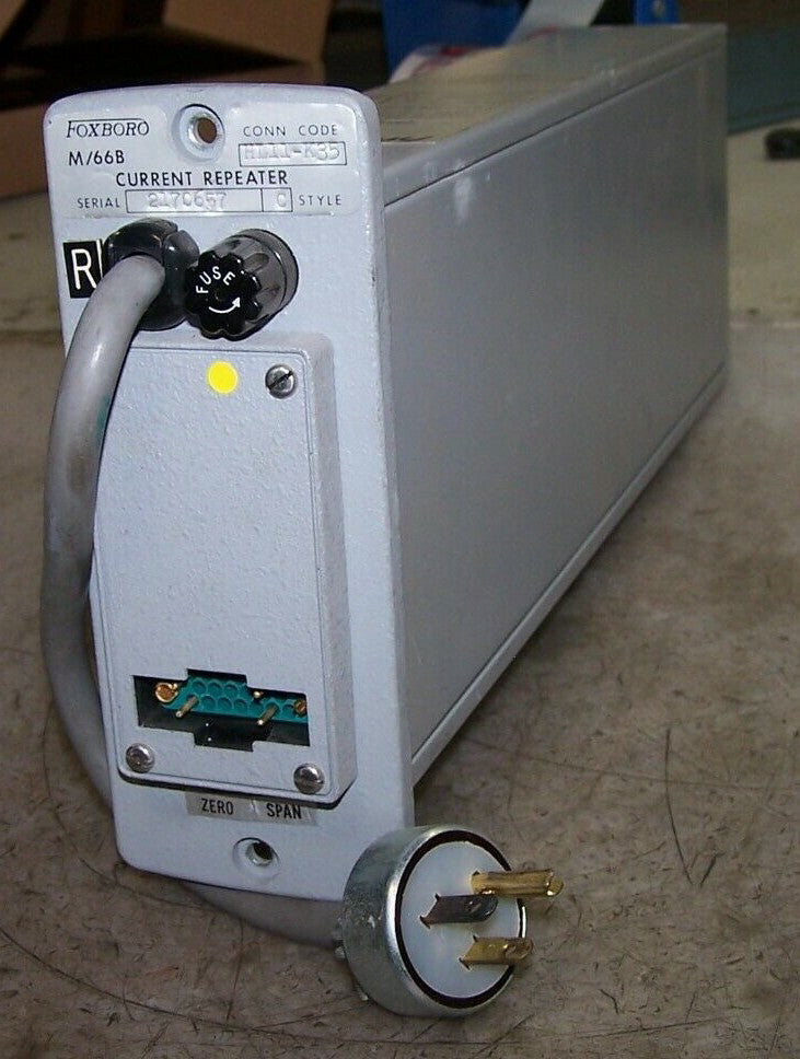 FOXBORO 66BC-0 CURRENT REPEATER CODE HL11-K35 118 VOLT 11 VA 10-50 Ma