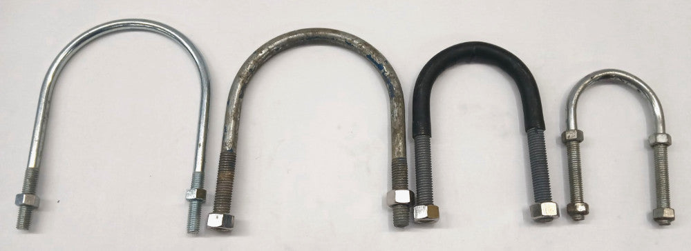 STEEL U-BOLTS ASSORTED LOT OF 4