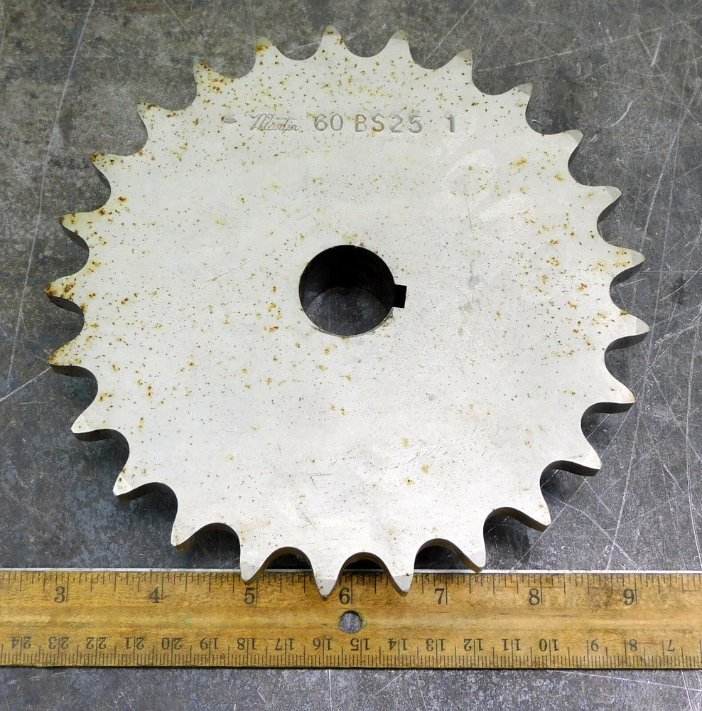 Martin 60BS25 Roller Chain Sprocket #60 25 Teeth 1" Bore Keyed